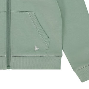 Sudadera con capucha de felpa lisa para niña 