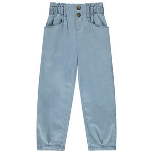 Pantalón viscosa y algodón cintura elástica Main Pantalón viscosa y algodón cintura elástica