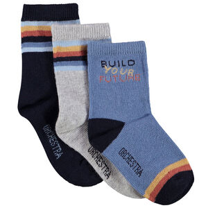 Pack de 3 pares de calcetines normales con estampados para bebé niño 