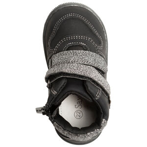 Botines negros para bebé niño con cierre de velcro y purpurina  Main Botines negros para bebé niño con cierre de velcro y purpurina