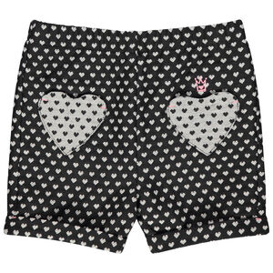 Short con corazones de jacquard y bolsillos 