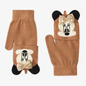 Mitaines fille Minnie en maille à rabat 