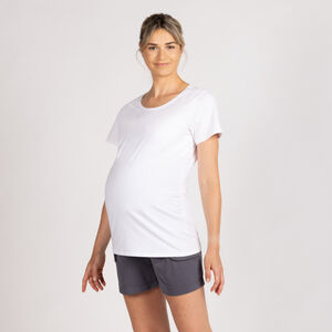 Camiseta de embarazo de manga corta lisa 