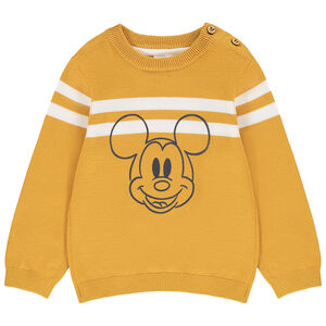Pull en tricot avec bandes placées et print Mickey Disney pour bébé garçon Main Pull en tricot avec bandes placées et print Mickey Disney pour bébé garçon