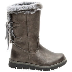 Botines con efecto cuero con cordones de fantasía y pelo falso de la 24 a la 27 