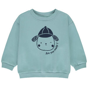 Sudadera de felpa oversize estampada para bebé niño  Main Sudadera de felpa oversize estampada para bebé niño