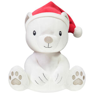 Ourson en peluche avec bonnet de Noël Main Ourson en peluche avec bonnet de Noël