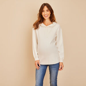 Sudadera con capucha y bordado de corazón para mujer 