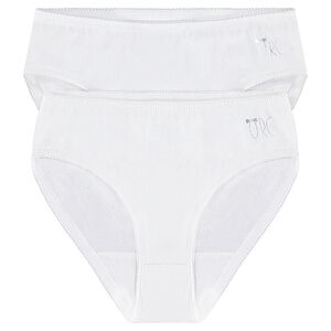 Pack de 2 braguitas lisas con logo estampado 