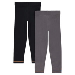 Pack de 2 leggings de punto con estampado de fantasía. 