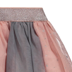 Jupe patineuse en tulle multicolore fille 