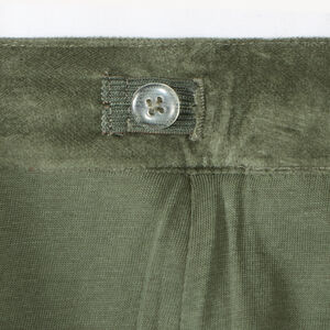 Pantalón bootcut de terciopelo con cinturón trenzado para niña 