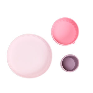 Coffret de comida 3 piezas Origami en silicona - Lila 