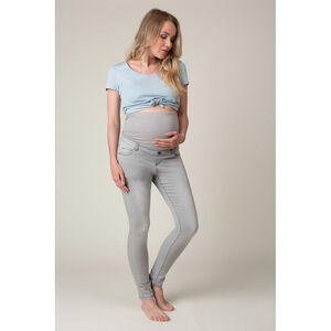 Vaqueros skinny de embarazo con efecto gastado y arrugado 