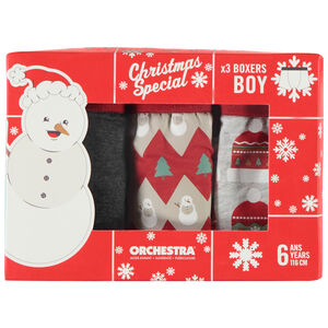 Pack de 3 bóxers navideños con motivos fantásticos para niño 