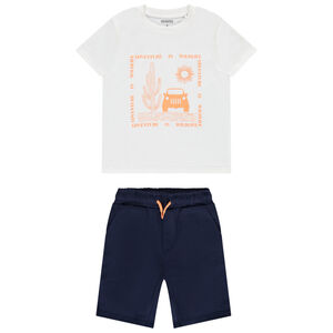 Conjunto de 2 piezas con camiseta estampada desierto para niño 