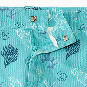 Bermudas de tela con estampado de conchas para niño 