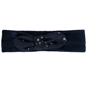 Bandeau efecto anudado en terciopelo acanalado para niña  Main Bandeau efecto anudado en terciopelo acanalado para niña