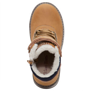 Botines efecti cuero camel con forro de borreguillo 