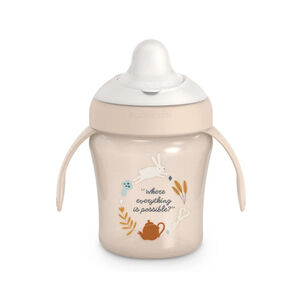 Taza de aprendizaje Wonderland con boquilla y asas 6+ 200ml rosa 