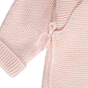 Chaleco de punto efecto cruzado para bebé niña 