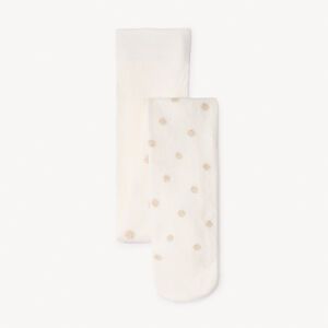 Collant grueso estampado de lunares brillantes para niña 
