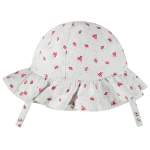 Charlotte de algodón estampado flores y lunares para bebé niña 