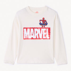 Camiseta de manga larga de Spider-Man Marvel con lentejuelas mágicas para niño. 