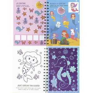 Libro de juegos y actividades Sirenas +6 años 
