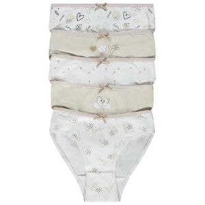 Lot de 5 culottes fantaisie pour fille 