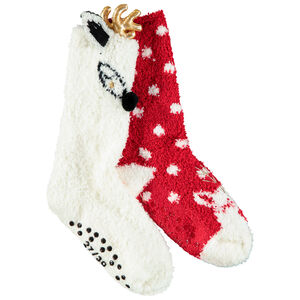 Pack 2 pares calcetines antideslizantes espíritu navideño 