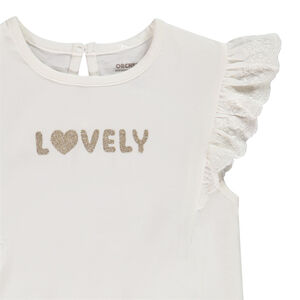 Camiseta manga corta volante 