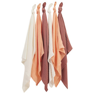 Pack de 6 muselinas de algodón 70 x 70 cm 