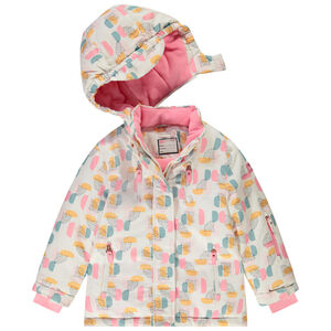 Blouson de ski à capuche amovible et imprimé graphique pour fille  Main Blouson de ski à capuche amovible et imprimé graphique pour fille
