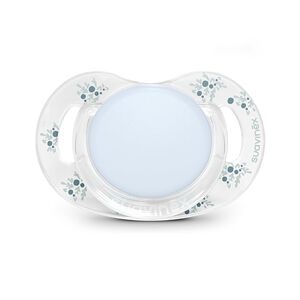 Chupete con tetina fisiológica silicona SX PRO Poem 0-6M azul 