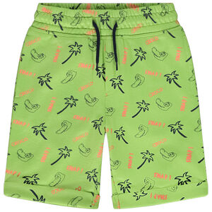 Bermuda en molleton imprimé crocodiles/palmiers pour garçon 