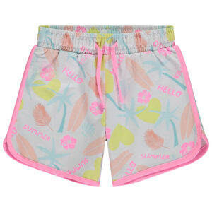 Short de deporte de felpa estampado Summer para niña 