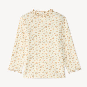 Jersey de cuello alto para niña bebé con estampado floral 