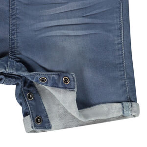 Salopette corta efecto jean para bebé niño 