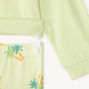 Conjunto de pijama largo de 2 piezas con estampado de animales para bebé niño 