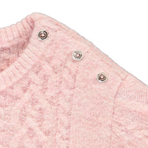 Suéter de manga larga efecto torsionado para niña. 