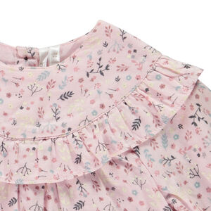 Túnica de manga larga de voile con volantes para bebé niña  Main Túnica de manga larga de voile con volantes para bebé niña