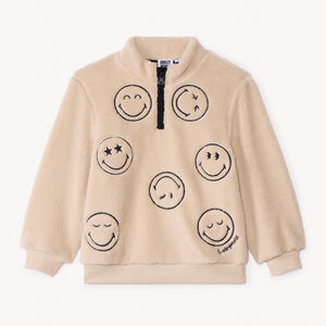 Sudadera tipo camionero en sherpa de SmileyWorld para niño. 