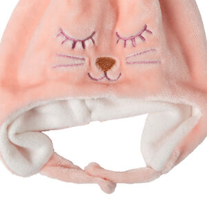 Conjunto gorro de conejito y snood forrado en polar 