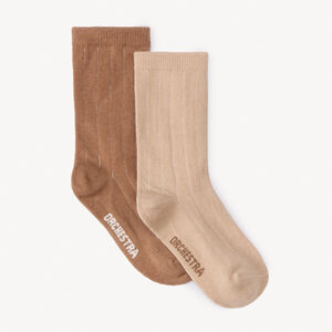 Lot de 2 paires de chaussettes hautes unies pour garçon  Main Lot de 2 paires de chaussettes hautes unies pour garçon