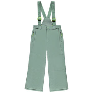 Pantalón de esquí liso con tirantes desmontables para niño 