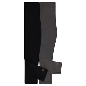 Juego de 2 leggings de punto con logo estampado 