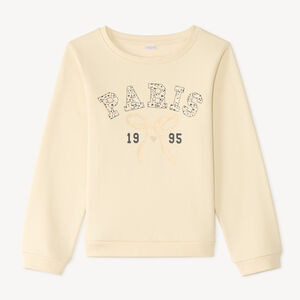 Sudadera de felpa con estampado brillante para niña 
