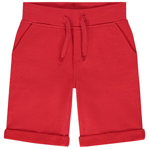 Bermudas de felpa lisa para niño 