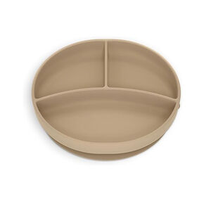Plato aprendizaje de silicona con divisiones y ventosa Colour Essence beige 